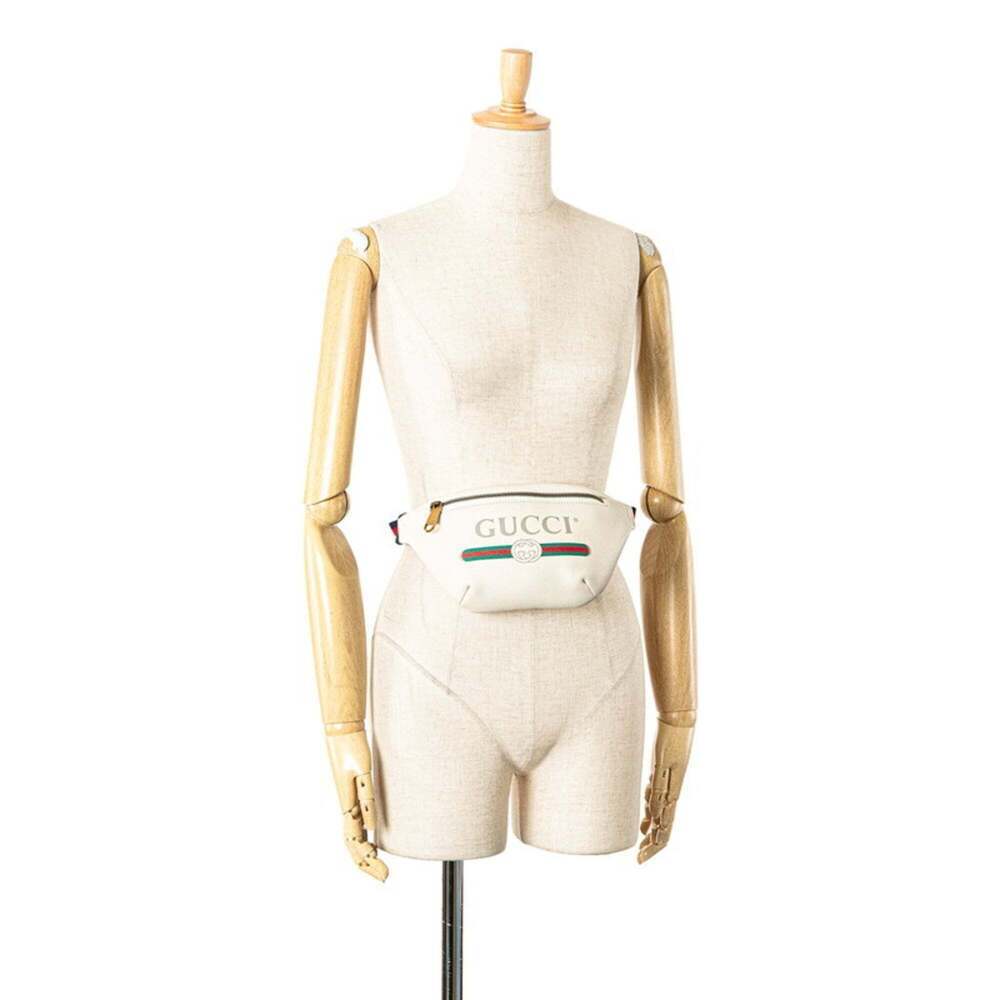 GUCCI White Leather Fanny Pack - Picture 11 of 11
